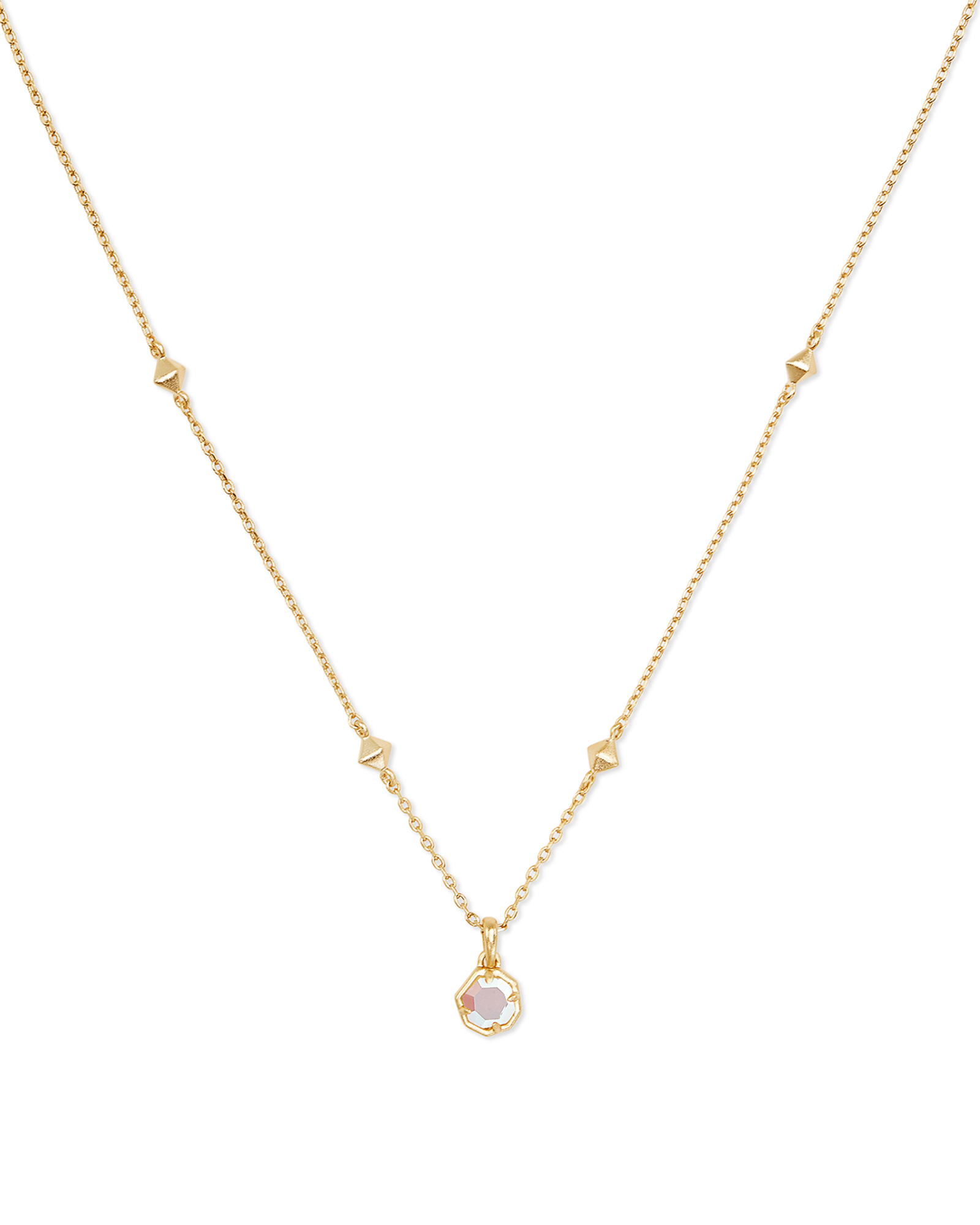 Nola Gold Pendant Necklace In Dichroic Glass | Kendra Scott